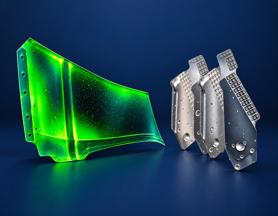 Panneau vert et supports métalliques d’aéronautique